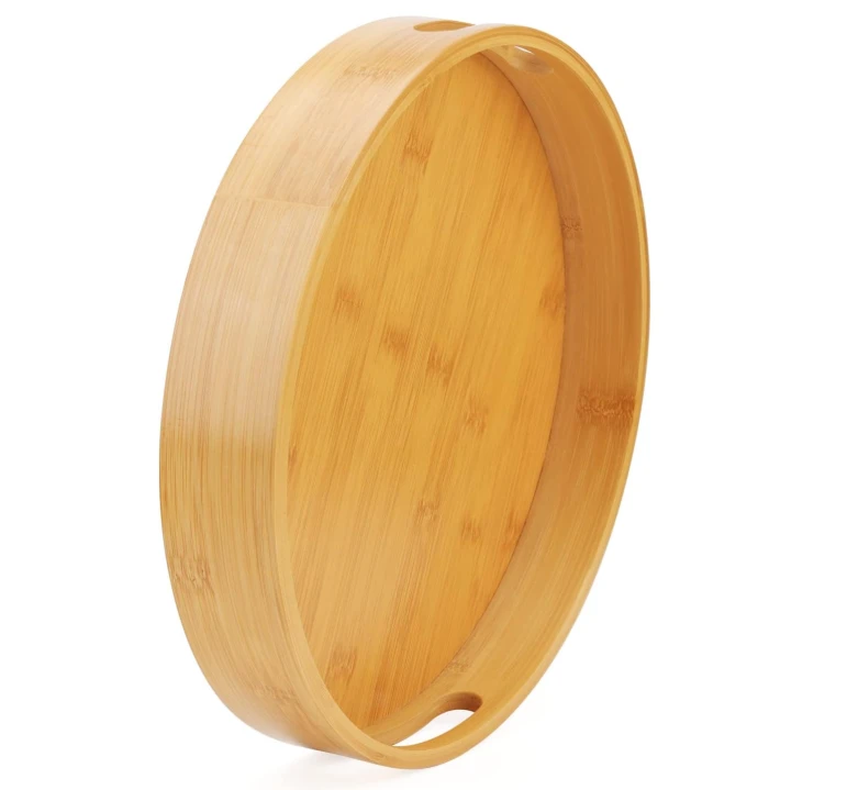 صينية تقديم خشبية بيضاوية